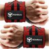 Wrist Wraps for Weightlifting (USPA & IPL Approved) – 18” Premium Quality Wrist Straps for Weightlifting – Weight Lifting Wrist Wraps with Thumb Loop – Best Gym Wrist Wraps for Lifting Weights, Curls & Dips – Lifting Wrist Wraps for Bench, Powerlifting & Weight Training – Weightlifter’s Wrist Straps Lifting for Men and Women(Red V2)