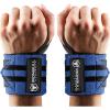 Wrist Wraps for Weightlifting (USPA & IPL Approved) – 18” Premium Quality Wrist Straps for Weightlifting – Weight Lifting Wrist Wraps with Thumb Loop – Best Gym Wrist Wraps for Lifting Weights, Curls & Dips – Lifting Wrist Wraps for Bench, Powerlifting & Weight Training – Weightlifter’s Wrist Straps Lifting for Men and Women(Blue)