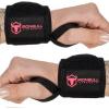 Wrist Wraps for Weightlifting (USPA & IPL Approved) – 18” Premium Quality Wrist Straps for Weightlifting – Weight Lifting Wrist Wraps with Thumb Loop – Best Gym Wrist Wraps for Lifting Weights, Curls & Dips – Lifting Wrist Wraps for Bench, Powerlifting & Weight Training – Weightlifter’s Wrist Straps Lifting for Men and Women(Black/Pink V2)