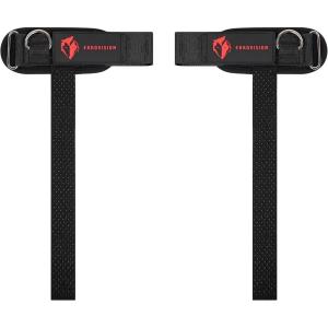 Ekkovision Weight Lifting Straps With Cuffed D Ring, Wrist Support for Men, Heavy Duty Thick Comfortable Lifting Straps, Secure Fit, Enhanced Grip, Straps for Weightlifting & Gym Training, Black(PHASE3)