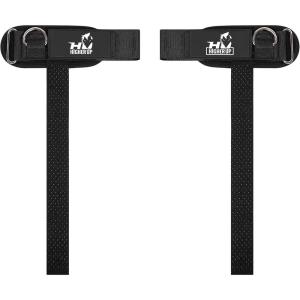 Ekkovision Weight Lifting Straps With Cuffed D Ring, Wrist Support for Men, Heavy Duty Thick Comfortable Lifting Straps, Secure Fit, Enhanced Grip, Straps for Weightlifting & Gym Training, Black(HU)