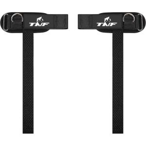 Ekkovision Weight Lifting Straps With Cuffed D Ring, Wrist Support for Men, Heavy Duty Thick Comfortable Lifting Straps, Secure Fit, Enhanced Grip, Straps for Weightlifting & Gym Training, Black(TNF)