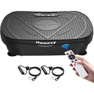 Homesy Vibration Plate Exercise Machine, Vibrating Plate for Lymphatic Drainage, Full Body Shake Platform Board for Home Fitness and Fat Burning, Sport Gym Equipment for Women Men(Slim-Standard)
