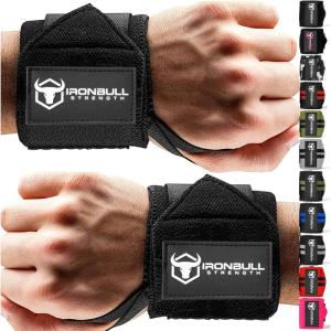 Wrist Wraps for Weightlifting (USPA & IPL Approved) – 18” Premium Quality Wrist Straps for Weightlifting – Weight Lifting Wrist Wraps with Thumb Loop – Best Gym Wrist Wraps for Lifting Weights, Curls & Dips – Lifting Wrist Wraps for Bench, Powerlifting & Weight Training – Weightlifter’s Wrist Straps Lifting for Men and Women(Black)