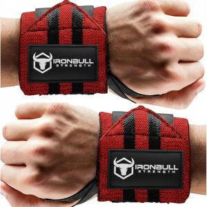 Wrist Wraps for Weightlifting (USPA & IPL Approved) – 18” Premium Quality Wrist Straps for Weightlifting – Weight Lifting Wrist Wraps with Thumb Loop – Best Gym Wrist Wraps for Lifting Weights, Curls & Dips – Lifting Wrist Wraps for Bench, Powerlifting & Weight Training – Weightlifter’s Wrist Straps Lifting for Men and Women(Red V2)