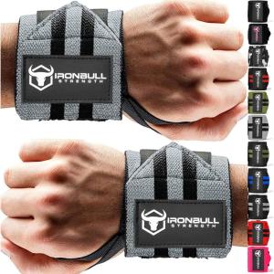 Wrist Wraps for Weightlifting (USPA & IPL Approved) – 18” Premium Quality Wrist Straps for Weightlifting – Weight Lifting Wrist Wraps with Thumb Loop – Best Gym Wrist Wraps for Lifting Weights, Curls & Dips – Lifting Wrist Wraps for Bench, Powerlifting & Weight Training – Weightlifter’s Wrist Straps Lifting for Men and Women(Grey)