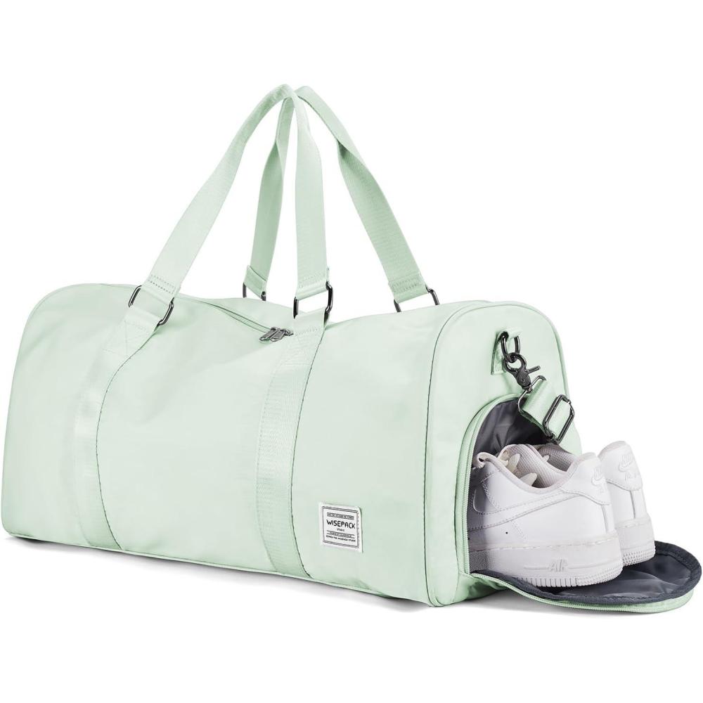 imageGym Bag WomensTravel Duffel Carry on Bag Sport Tote Bag Weekend Overnight BagD5Mint Green