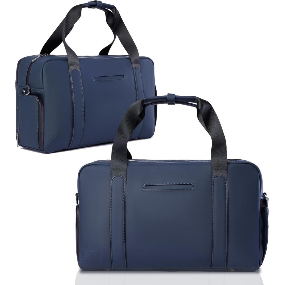 imageThe FTL Pro Mens Travel Bag  30L Premium Work to Gym Weekender Duffel with Garment Bag Shoe Space ampamp 18quot Laptop Sleeve  Business Carry On Hybrid Fits Under Airplane Seat  Abbot GreenEssex Blue