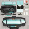 2-Pack Bundle Deal Yoga Duffle Bag Black and Leaf Set