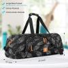2-Pack Bundle Deal Yoga Duffle Bag Black and Leaf Set