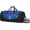 Gonex Gym Duffel Bag with Shoe Compartment Wet Pocket, Large Capacity Sports Duffle Bag for Men Women, Workout & Travel Bag with Multiple Pockets, Black/Gray, Large (100L)(Black/Blue)