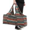 Large Yoga Mat Bag, Patterned Canvas Yoga Mat Bag Large Tote Sling Carrier with Pockets Travel Gym Duffle for Pilates Office Beach Workout