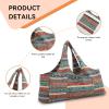 Large Yoga Mat Bag, Patterned Canvas Yoga Mat Bag Large Tote Sling Carrier with Pockets Travel Gym Duffle for Pilates Office Beach Workout
