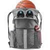 BeeGreen Drawstring Backpack Bag with Shoe Compartment, X-Large Black Gym Sports String Cinch Backpack(Grey)