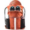 BeeGreen Drawstring Backpack Bag with Shoe Compartment, X-Large Black Gym Sports String Cinch Backpack(Orange)
