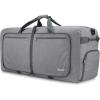 Gonex 40L 60L 80L 100L 150L Large Foldable Travel Duffle Bag with Shoes Compartment, Packable Lightweight Water Repellent Duffel Bag for Camping Gym Weekender Bag(Light Grey)