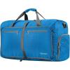 Gonex 40L 60L 80L 100L 150L Large Foldable Travel Duffle Bag with Shoes Compartment, Packable Lightweight Water Repellent Duffel Bag for Camping Gym Weekender Bag(Sky Blue)
