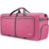 Gonex 40L 60L 80L 100L 150L Large Foldable Travel Duffle Bag with Shoes Compartment, Packable Lightweight Water Repellent Duffel Bag for Camping Gym Weekender Bag(Pink)