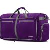 Gonex 40L 60L 80L 100L 150L Large Foldable Travel Duffle Bag with Shoes Compartment, Packable Lightweight Water Repellent Duffel Bag for Camping Gym Weekender Bag(Purple)