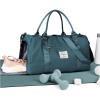 Gym Bag Womens,Travel Duffel Carry on Bag Sport Tote Bag Weekend Overnight Bag(A10-Peacock Blue)