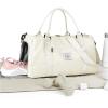 Gym Bag Womens,Travel Duffel Carry on Bag Sport Tote Bag Weekend Overnight Bag(A12-Cream White)