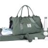 Gym Bag Womens,Travel Duffel Carry on Bag Sport Tote Bag Weekend Overnight Bag(A21-Dark Green)