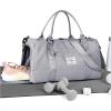 Gym Bag Womens,Travel Duffel Carry on Bag Sport Tote Bag Weekend Overnight Bag(A22-Grey)
