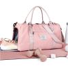 Gym Bag Womens,Travel Duffel Carry on Bag Sport Tote Bag Weekend Overnight Bag(A7-Pink)
