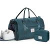 Gym Bag Womens,Travel Duffel Carry on Bag Sport Tote Bag Weekend Overnight Bag(B10 Peacock Blue(With Toiletry Bag))