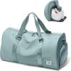 Gym Bag Womens,Travel Duffel Carry on Bag Sport Tote Bag Weekend Overnight Bag(D2-Light Blue)