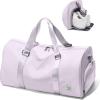 Gym Bag Womens,Travel Duffel Carry on Bag Sport Tote Bag Weekend Overnight Bag(D4-Light Purple)