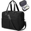 Gym Bag Womens,Travel Duffel Carry on Bag Sport Tote Bag Weekend Overnight Bag(F21-Black)