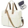 Gym Bag Womens,Travel Duffel Carry on Bag Sport Tote Bag Weekend Overnight Bag(F25-Beige Brown)