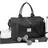 Gym Bag Womens,Travel Duffel Carry on Bag Sport Tote Bag Weekend Overnight Bag(G1-Black)