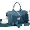 Gym Bag Womens,Travel Duffel Carry on Bag Sport Tote Bag Weekend Overnight Bag(G2-Peacock Blue)