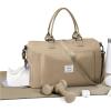 Gym Bag Womens,Travel Duffel Carry on Bag Sport Tote Bag Weekend Overnight Bag(G3-Khaki)