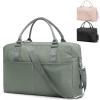Gym Bag Womens,Travel Duffel Carry on Bag Sport Tote Bag Weekend Overnight Bag(M3-Green)
