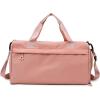 Sports and Travel Bag Fashion Fitness Bag Gym Bag Sport Bag Training Bag Business Trip Bag Large Capacity Overnight Bag(Sweet powder)
