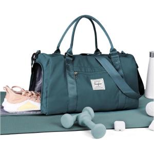 Gym Bag Womens,Travel Duffel Carry on Bag Sport Tote Bag Weekend Overnight Bag(A10-Peacock Blue)