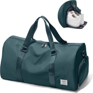 Gym Bag Womens,Travel Duffel Carry on Bag Sport Tote Bag Weekend Overnight Bag(D7-Peacock Blue)