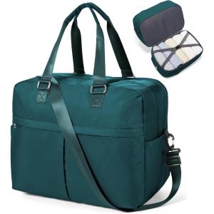 Gym Bag Womens,Travel Duffel Carry on Bag Sport Tote Bag Weekend Overnight Bag(F23-Peacock Blue)