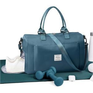 Gym Bag Womens,Travel Duffel Carry on Bag Sport Tote Bag Weekend Overnight Bag(G2-Peacock Blue)