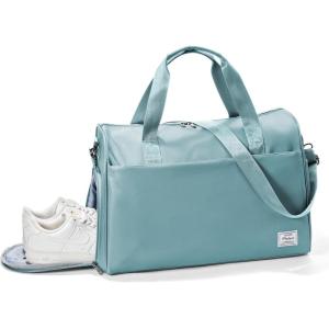 Gym Bag Womens,Travel Duffel Carry on Bag Sport Tote Bag Weekend Overnight Bag(K4-Light Blue)