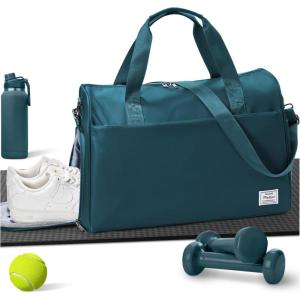 Gym Bag Womens,Travel Duffel Carry on Bag Sport Tote Bag Weekend Overnight Bag(K5-Peacock Blue)