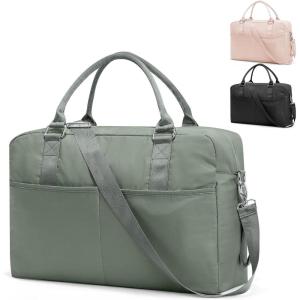 Gym Bag Womens,Travel Duffel Carry on Bag Sport Tote Bag Weekend Overnight Bag(M3-Green)
