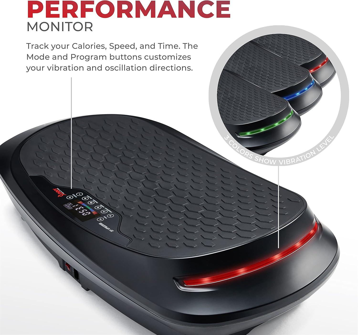 imageSunny Health amp Fitness Fitboard Vibration Platform Exercise Machine with Multiple Speed Settings and Vibration Modes for Multipurpose Workouts4D Premium