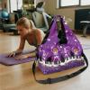 Pzuqiu Yoga Mat Bag with Multi-Pocket Tote Yoga Mat Carrier Holder for Pilates, Travel & Daily Workouts Exercise(Music Cat)