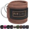 FITGIRL Ankle Strap for Cable Machine – Premium Padding and Comfort for Cable Exercise Machines, Cable Exercise Attachment for Home & Gym, Glute Workouts – Kickbacks, Leg Extensions, Hip Abductors(Cocoa Brown – Pair)