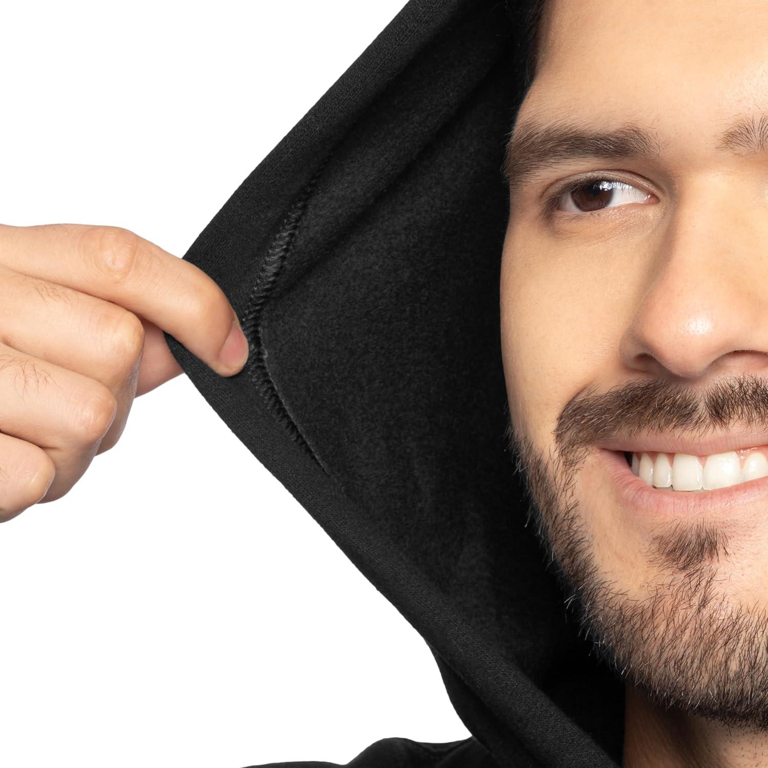 imageFruit of the Loom mens Eversoft Fleece Pullover Hooded Sweatshirt Moisture Wicking amp BreathableBlack Pullover