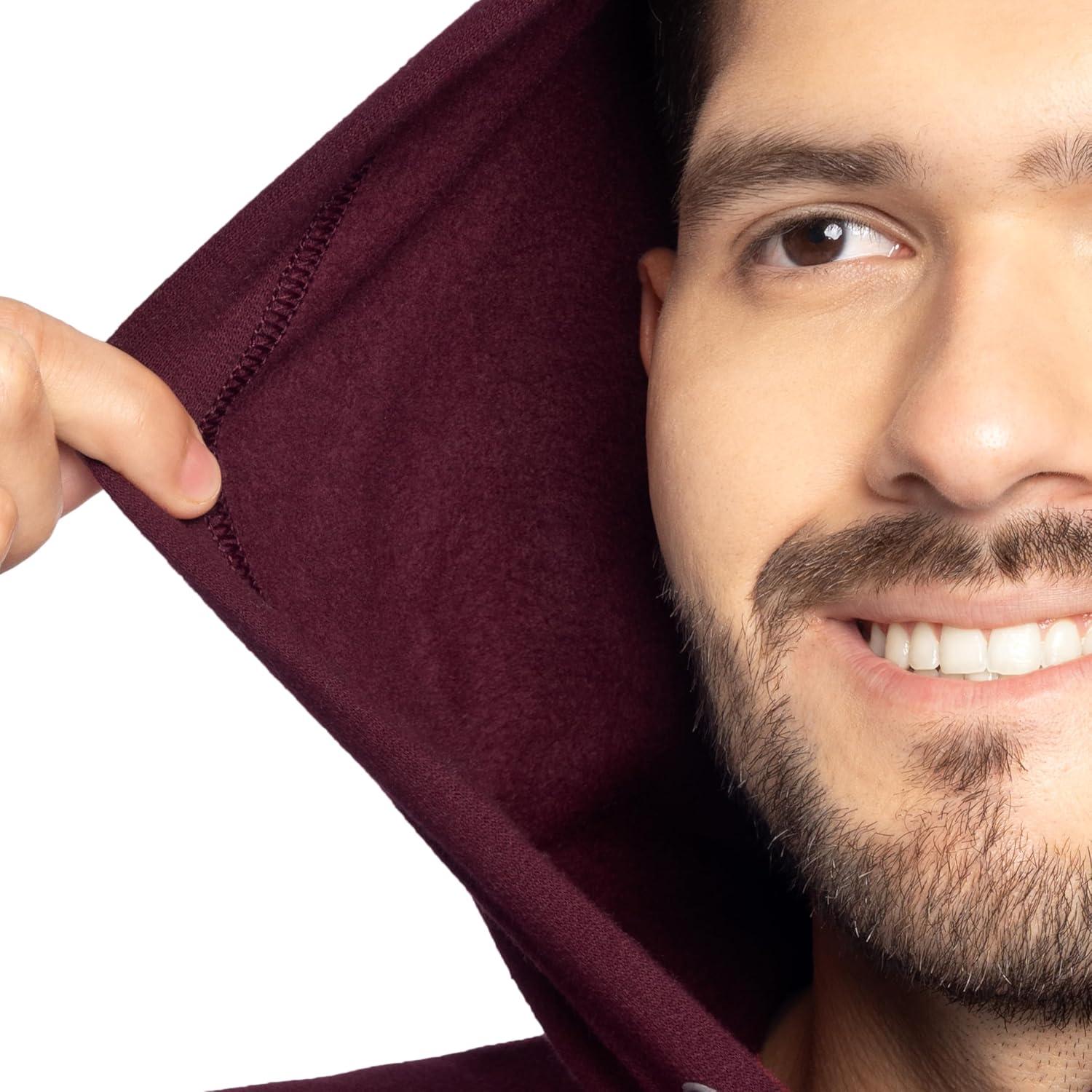 imageFruit of the Loom mens Eversoft Fleece Pullover Hooded Sweatshirt Moisture Wicking amp BreathableMaroon Pullover